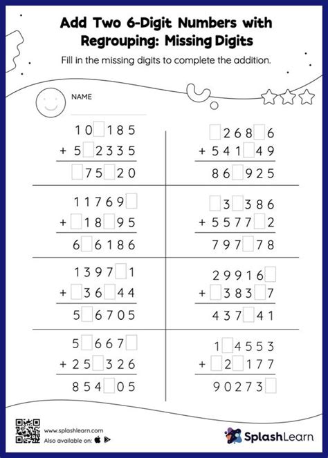 add   digit numbers  regrouping missing digits math