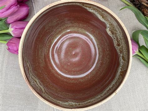 large hand thrown ceramic bowl etsy