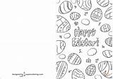 Easter Coloring Card Happy Pages Printable Cards Drawing Categories sketch template