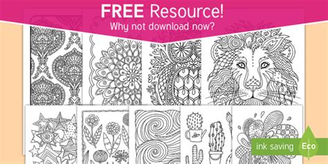 mindfulness coloring pages relaxation day twinkl usa