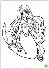 Coloring Mermaid Pages Melody Print Kids Color sketch template