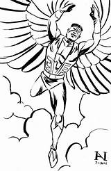 Falcon Avengers sketch template
