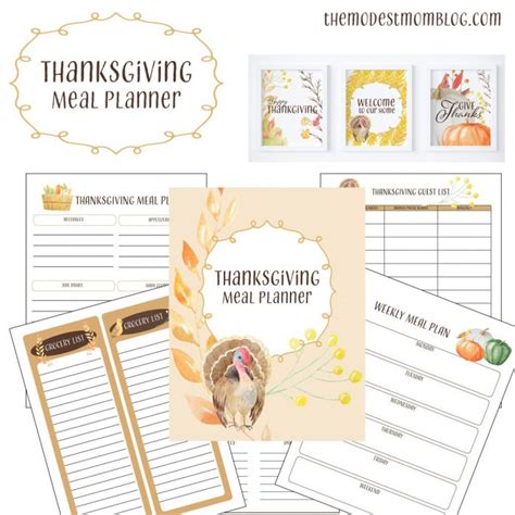 printable thanksgiving meal planner money saving mom