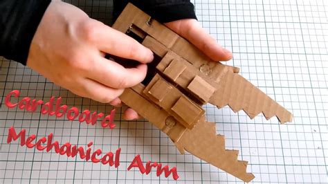 cardboard mechanical arm youtube