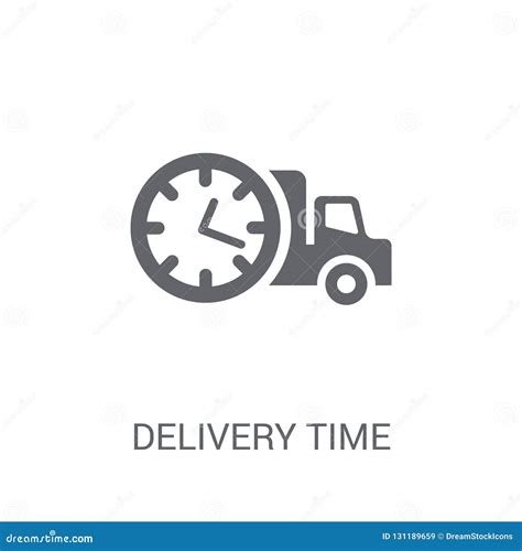 delivery time icon trendy delivery time logo concept  white  stock vector illustration