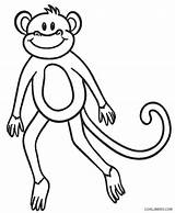Coloring Pages Monkey Monkeys Printable Kids Cool2bkids sketch template