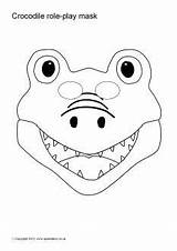 Crocodile Cocodrilo Krokodil Sparklebox Antifaz Maske Knutselen Alligator sketch template