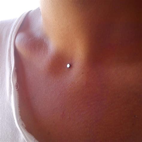 I Love This Its A Micro Dermal Chest Piercing I Saw A Girl With One