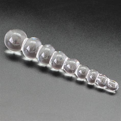 smspade 180mm anal beads butt plug crystal glass anal toys for women