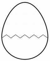 Egg Clipart Cracked Easter Clip sketch template