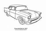 Coloriage Chevy 1957 sketch template