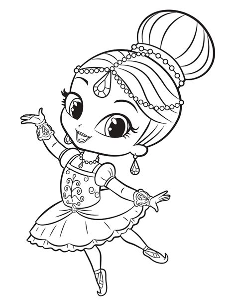 magical shimmer  shine coloring pages