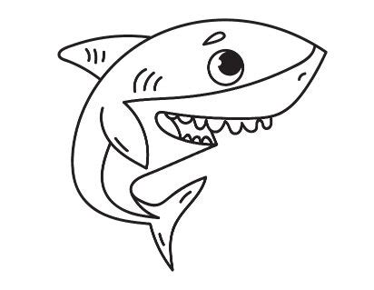 shark coloring pages  printable designs easy peasy  fun