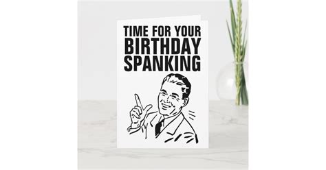 birthday spanking greeting cards retro card