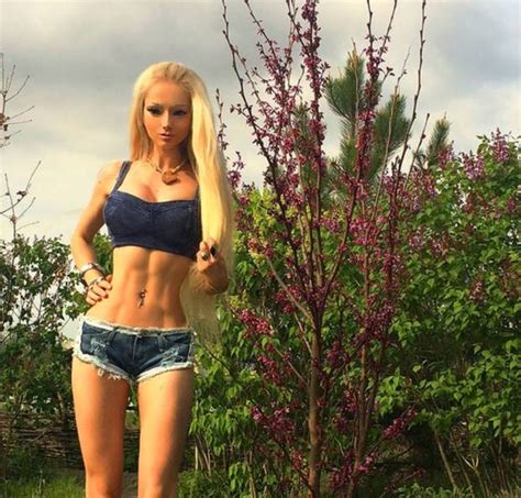 real life barbie doll valeria lukyanova shows off her extreme proportions in spring photo shoot