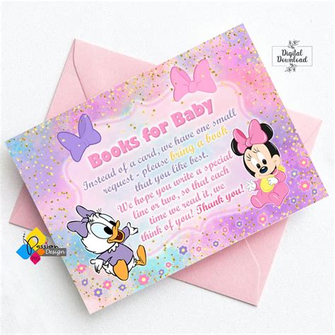 printable baby minnie mouse  baby daisy duck book request etsy