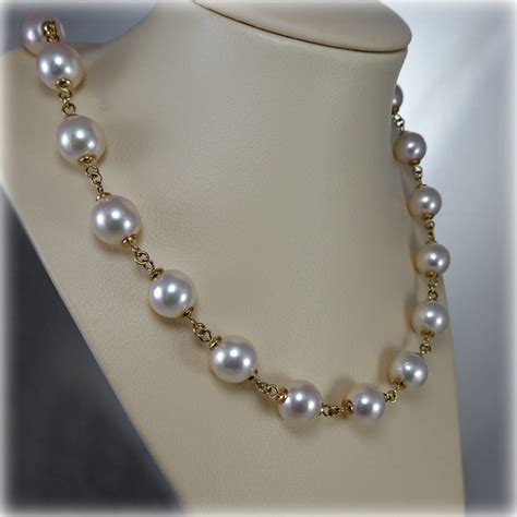 9ct gold cultured pearl necklace june s birthstone mr allan jewellers