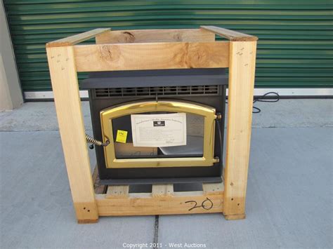 west auctions auction stove  backyard store  brentwood ca item breckwell pellet stove