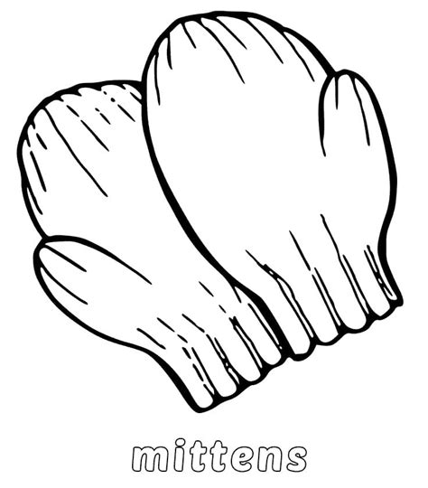 mittens  winter coloring page  printable coloring pages  kids