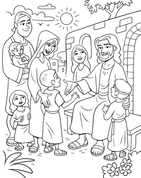 children sharing coloring pages printable   lds coloring pages