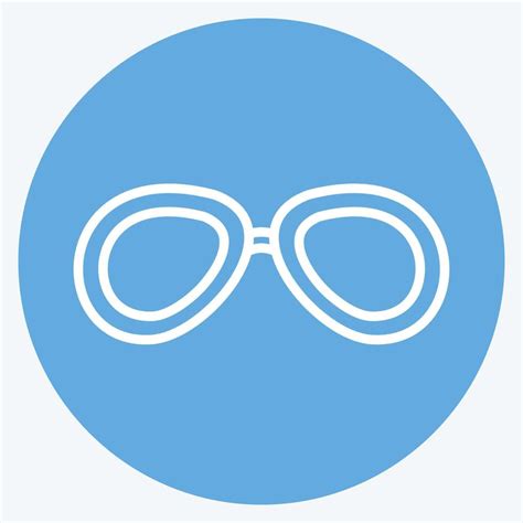 vintage glasses icon  trendy blue eyes style isolated  soft blue background  vector