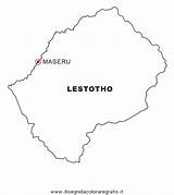 Lesotho Landkarten Nazioni Landkarte Geografie Disegno Malvorlage Pintar Gratismalvorlagen sketch template