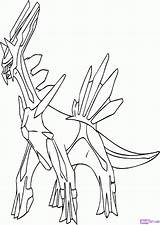 Coloring Dialga Pokemon Dragon Pages Draw Comments Library Clipart sketch template