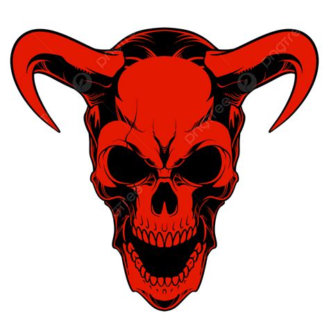 monster skull hd transparent red monster skull head skull skull art skull png png image