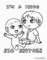 Brother Coloring Sister Pages Big Printable Colouring Siblings Baby Sisters Clipart Birthday Sheets Color Brothers Family Kids Proud Cartoon Im sketch template