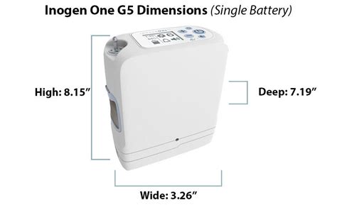 dimensions   inogen   oxygen concentrator