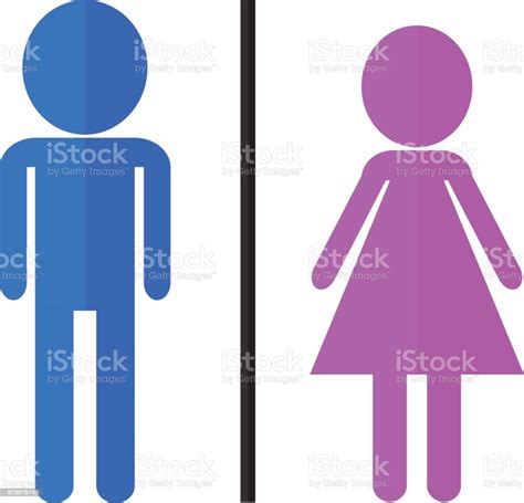 man and woman icons for toilet restroom bathroom staff couple vector