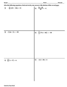 solving multi step equations practice worksheet ii  maya khalil