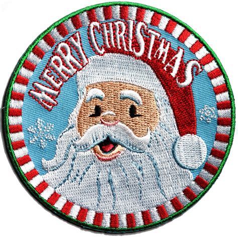 merry christmas santa clause patch embroidered patches