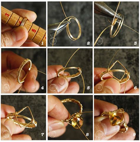 wire wrapped rings    shape gemstones crystals  clay jewelry diy