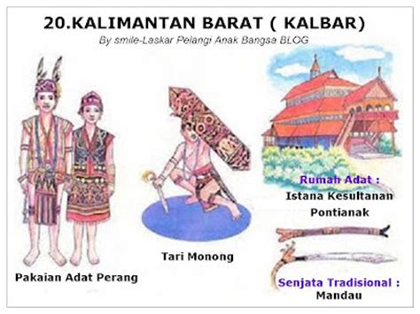 provinsi  indonesia lengkap  pakaian tarian rumah adat senjata tradisionalsuku