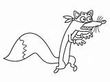 Coloring Fox Swiper Pages Cartoon sketch template