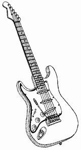 Guitar Coloring Pages Electric Adult Clip Bw Music Bass Drawing Sheets Guitars Printable Instruments Drawings Color Monochrome Colouring Cliparts Clipart sketch template