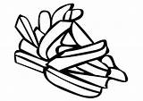 Fries French Coloring Pages Getcolorings Color Printable sketch template