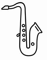 Saxophone Saxofon Colorear Tocando Saxofón Sheet Onlinecoloringpages sketch template