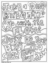 Encouragement Doodles Mindset Classroomdoodles Breathing Pdf sketch template