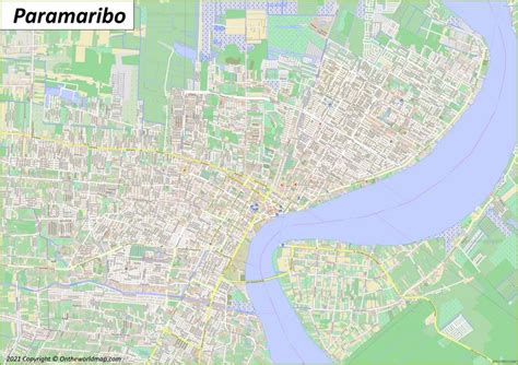 paramaribo map suriname detailed maps  paramaribo parbo