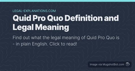quid pro quo definition   quid pro quo
