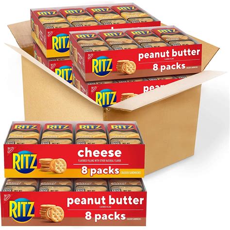 ritz peanut butter sandwich cracker snacks  cheese sandwich crackers