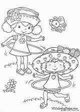 Coloring Strawberry Shortcake Pages Printable Library Clipart Hooping Hula sketch template