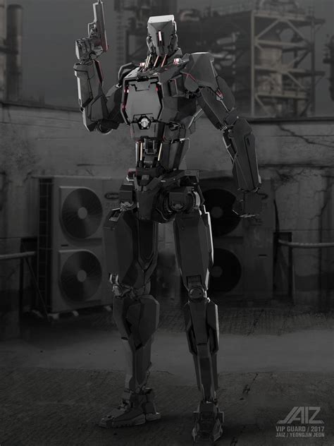 artstation droid vip guard yeongjin jeon futuristic robot futuristic armour arte robot