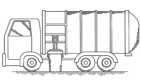put  garbage  truck coloring pages  print