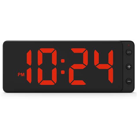 buy led digital wall clock  large display big digits auto dimming hr format battery