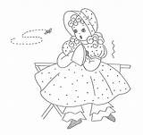 Sunbonnet Wheeler Transfers Laura Girl Transfer Qisforquilter Embroidery Sue sketch template
