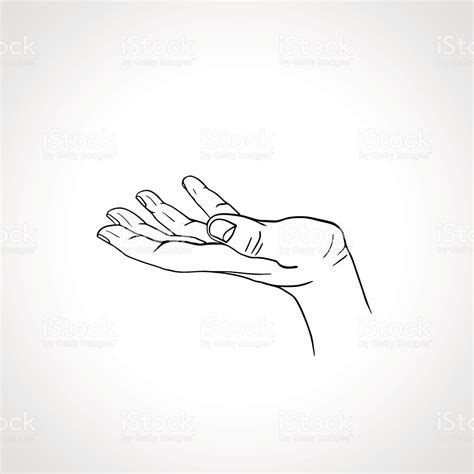 open empty  art drawing hand isolated  white background close