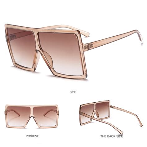 Sunglasses Women Brand Designer Big Frame Square